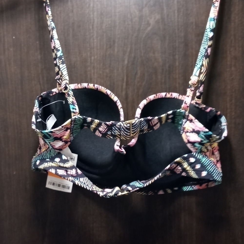 Bar III Neon Tribal Underwire Bikini Top - Picture 4 of 6
